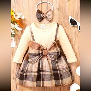 Beautiful and adorable brand new toddler little girl fall outfit